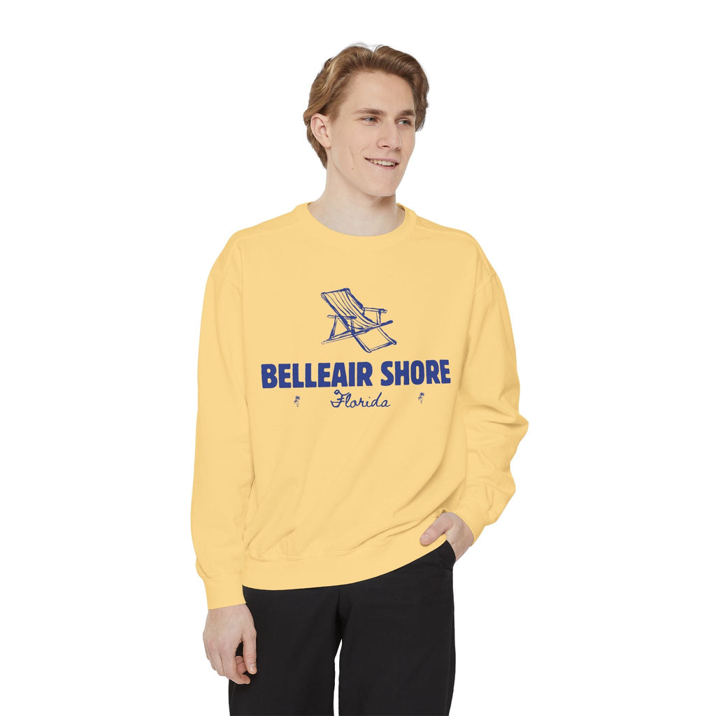 Belleair Shore Vibes Unisex Sweatshirt | Garment-Dyed Comfort, Perfect for Casual Outings, Travel, Gifts, Autumn Days
