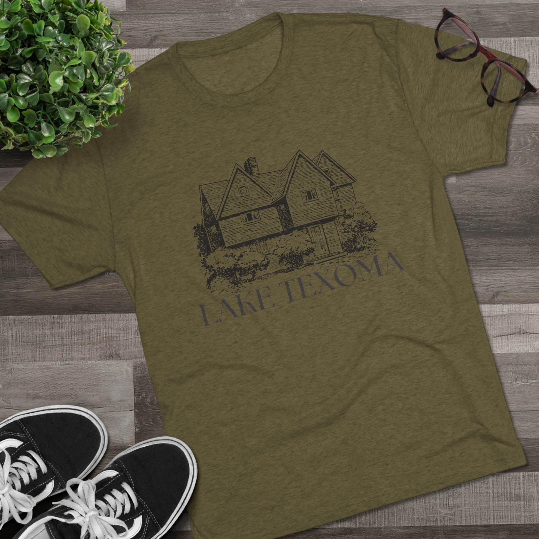 Lake Texoma Unisex Tri-Blend Crew Tee, Casual T-Shirt, Summer Apparel, Lake House Shirt, Gift for Friends, Travel Tee