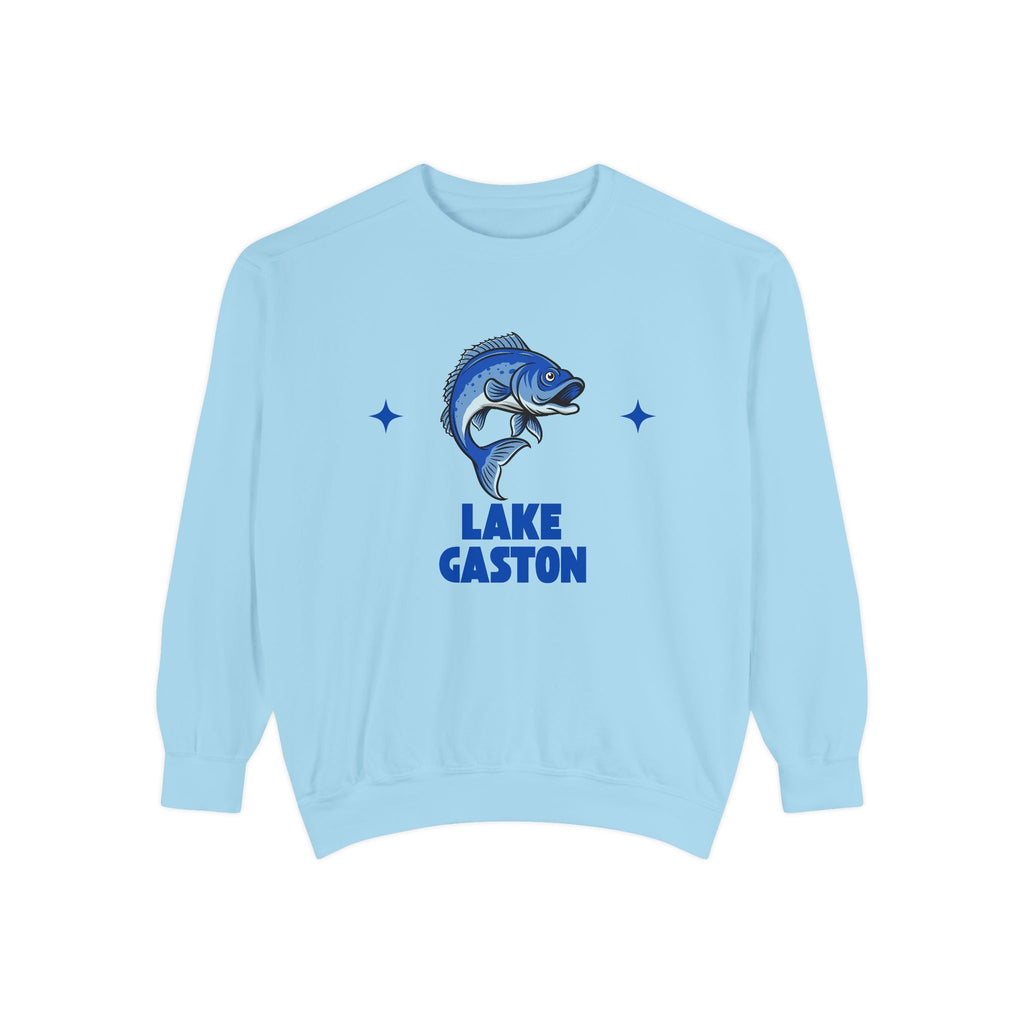 Lake Gaston Fish Design Unisex Sweatshirt | Cozy Fishing Apparel, Casual Wear, Gift for Anglers, Lake Day Outfit, Nature Lovers Sweatshirt