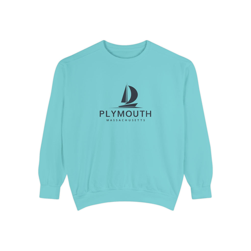 Plymouth Vibes Unisex Sweatshirt | Garment-Dyed Comfort, Perfect for Casual Outings, Travel, Gifts, Autumn Days