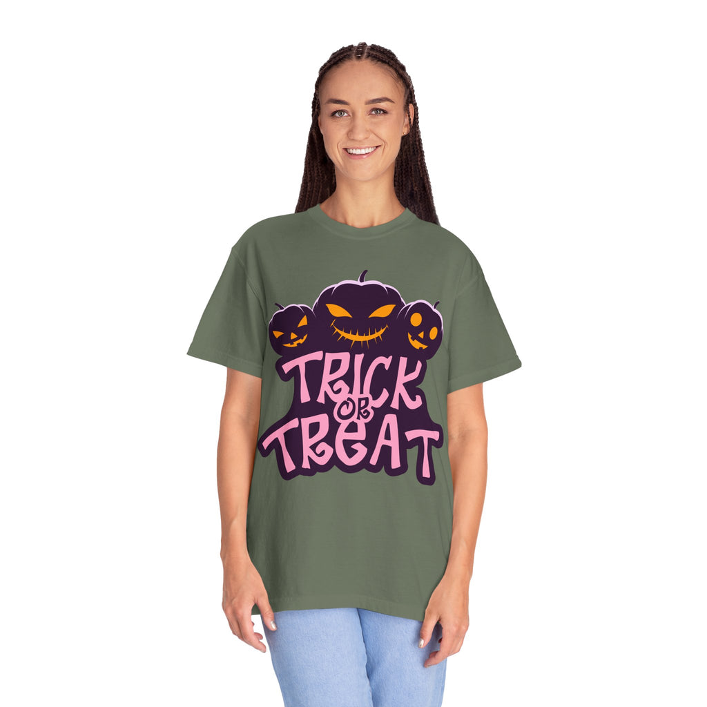 Halloween Trick or Treat T-Shirt, Unisex Halloween Tee, Spooky Autumn Shirt, Fun Costume Top, Trick or Treat Apparel