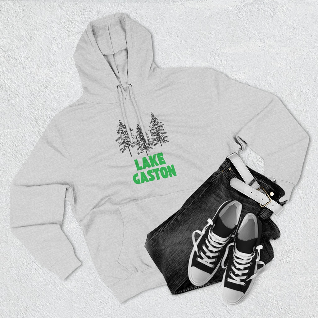 Lake Gaston Fleece Hoodie, Cozy Sweatshirt, Outdoor Adventure Wear, Unique Gift for Lake Lovers, Perfect for Fall and Winter