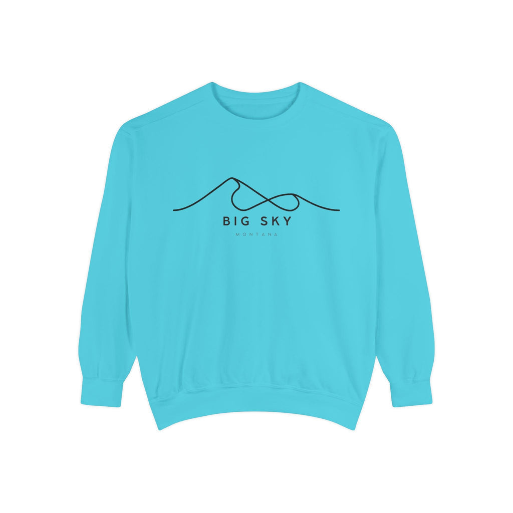 Big Sky Chill Vibes Sweatshirt - Unisex Garment-Dyed Style, Perfect for Lounging