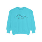 Big Sky Chill Vibes Sweatshirt - Unisex Garment-Dyed Style, Perfect for Lounging