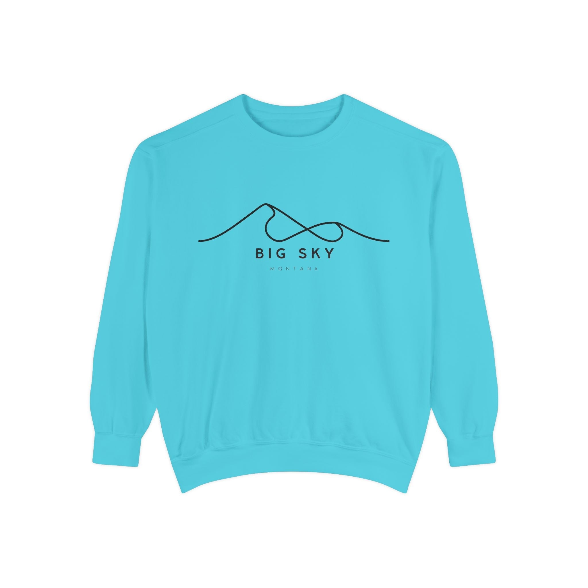 Big Sky Chill Vibes Sweatshirt - Unisex Garment-Dyed Style, Perfect for Lounging
