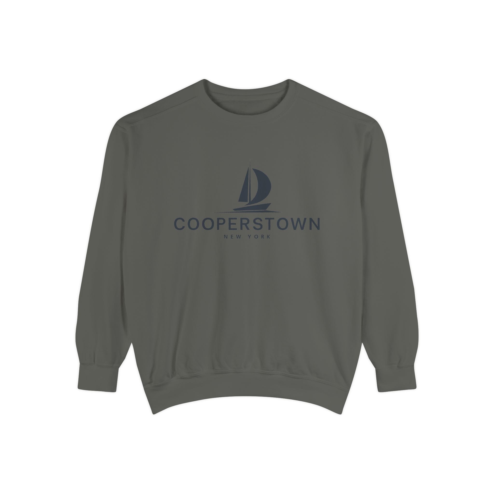 Cooperstown Vibes Unisex Sweatshirt | Garment-Dyed Comfort, Perfect for Casual Outings, Travel, Gifts, Autumn Days