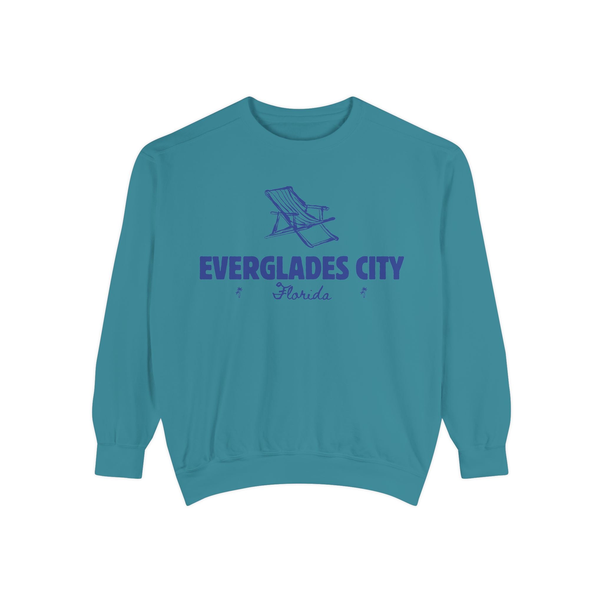 Everglades City Vibes Unisex Sweatshirt | Garment-Dyed Comfort, Perfect for Casual Outings, Travel, Gifts, Autumn Days