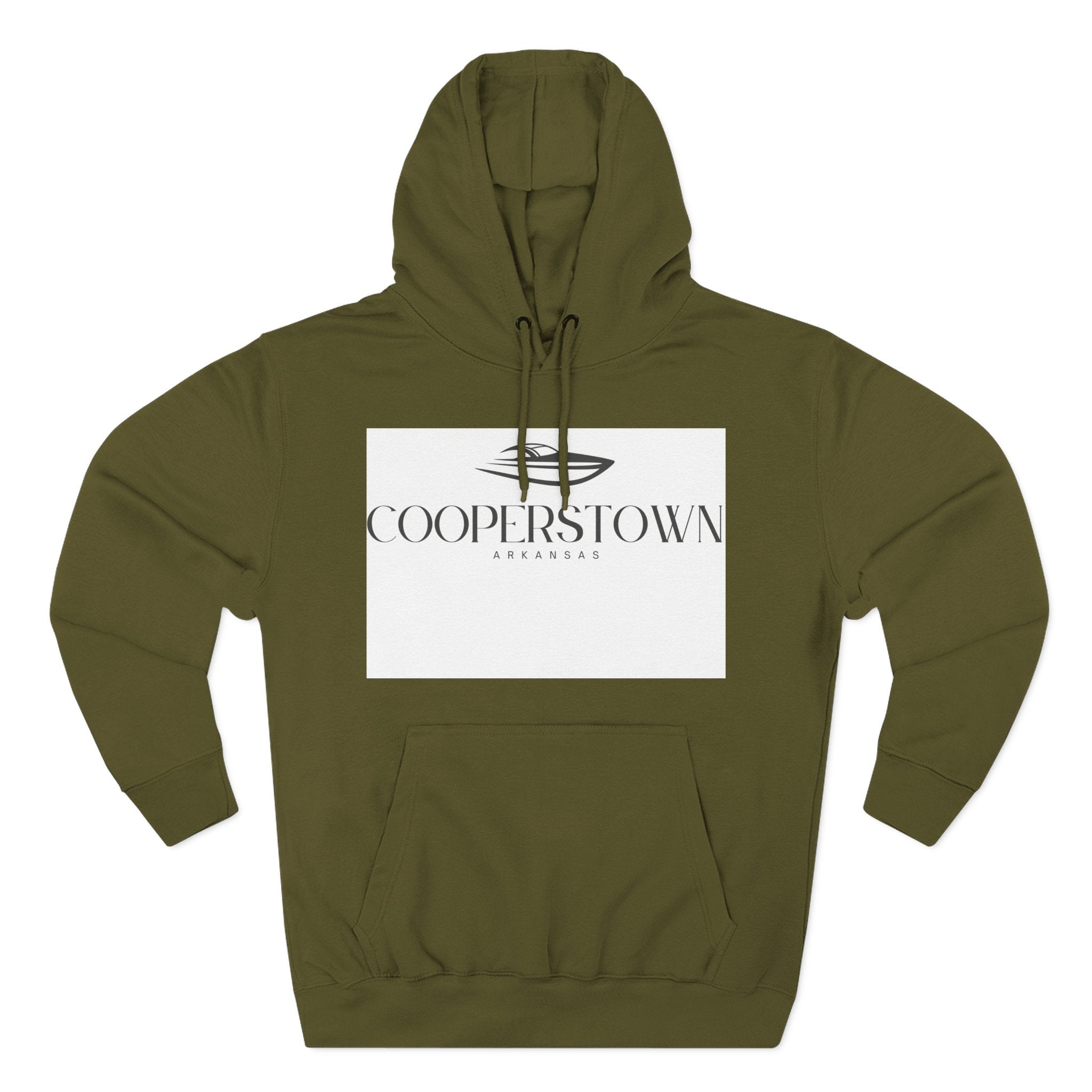 Cooperstown Stylish Three-Panel Fleece Hoodie for Cozy Days, Casual Wear, Warm Layering, Gift for Him or Her