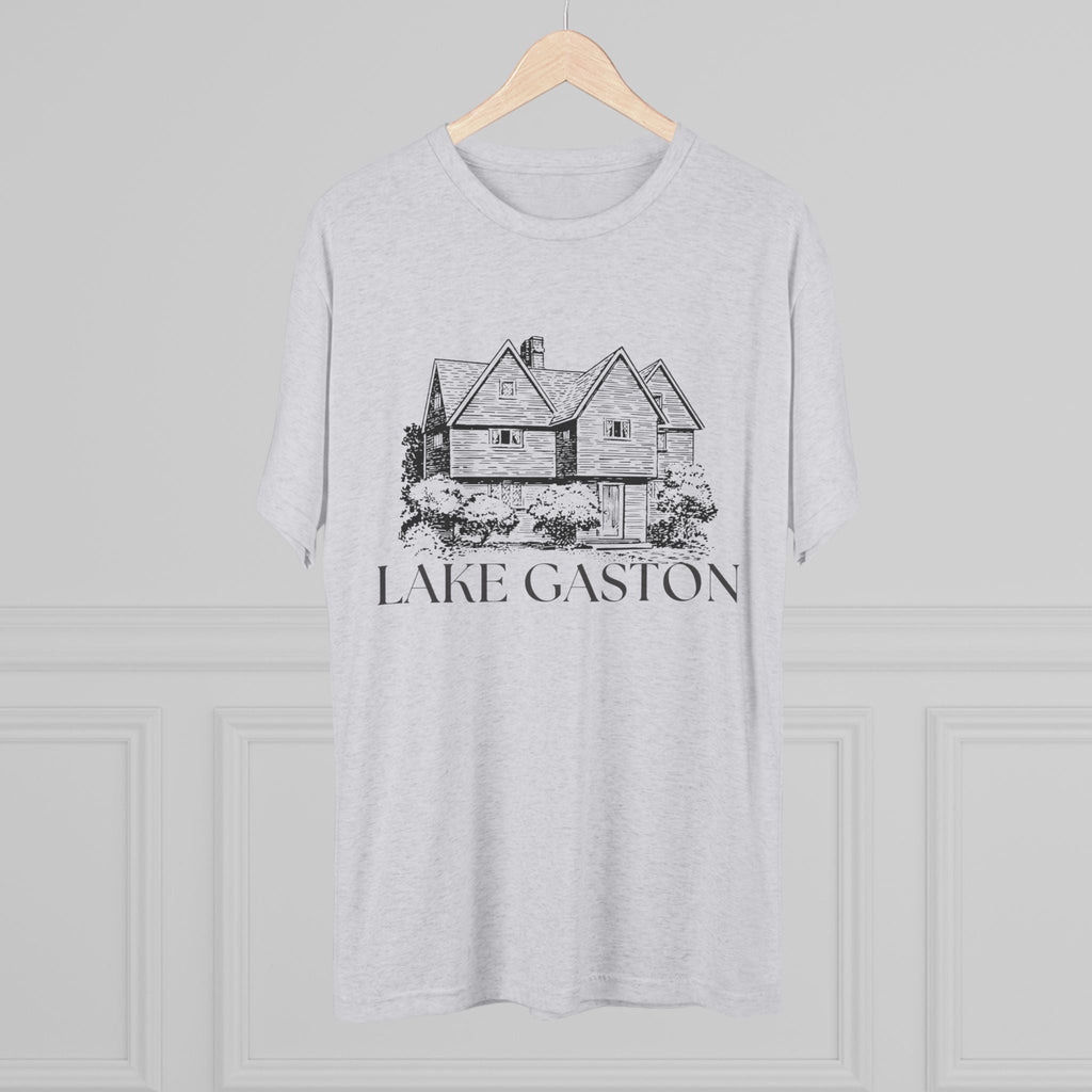 Lake Gaston Unisex Tri-Blend Crew Tee, Casual T-Shirt, Summer Apparel, Lake House Shirt, Gift for Friends, Travel Tee