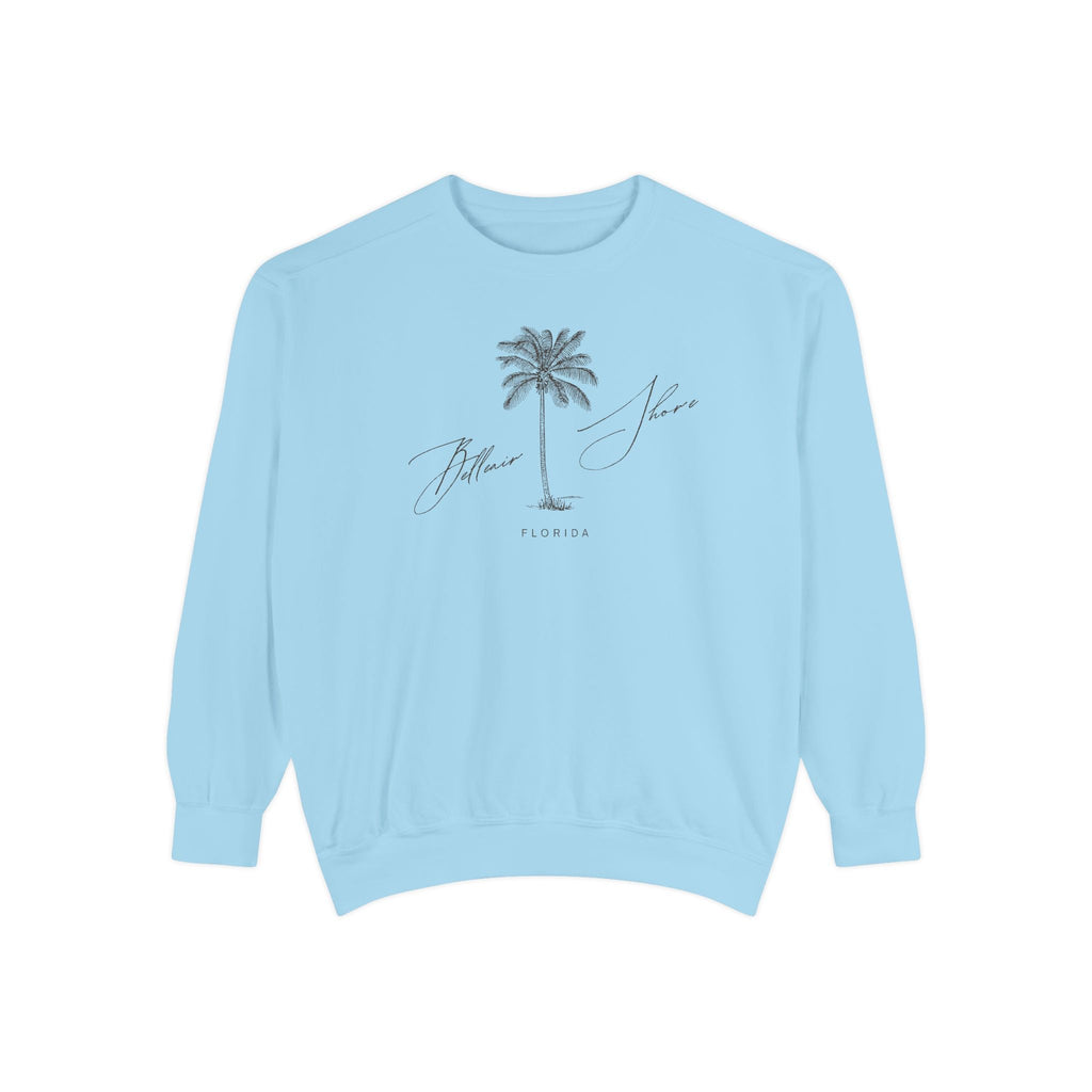 Belleair Shore Chill Vibes Sweatshirt - Unisex Garment-Dyed Style, Perfect for Lounging