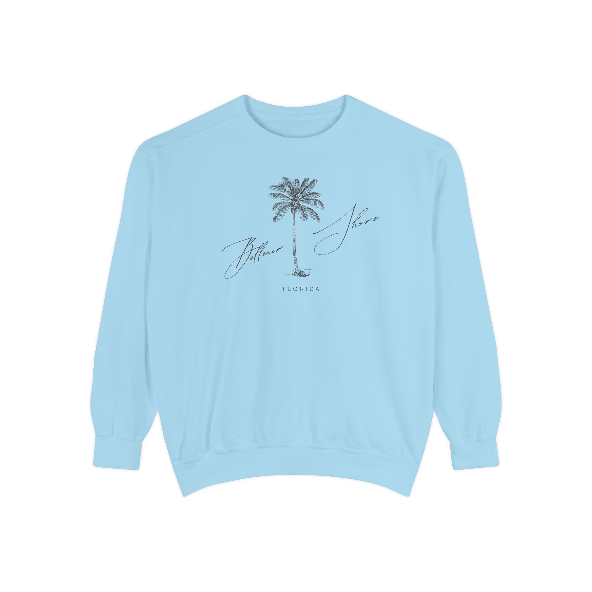 Belleair Shore Chill Vibes Sweatshirt - Unisex Garment-Dyed Style, Perfect for Lounging