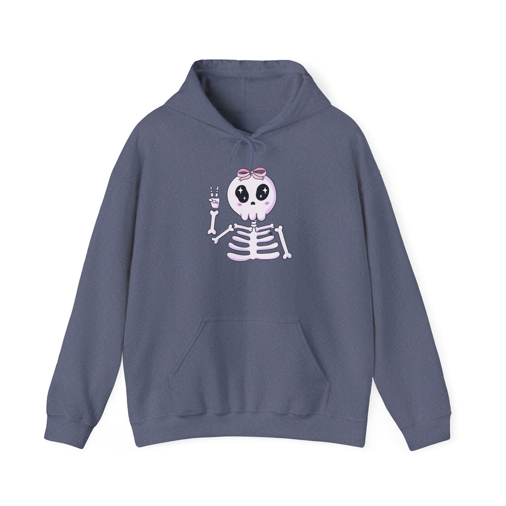 Cute Skeleton Graphic Hoodie for Halloween, Cozy Sweatshirt for Fall, Fun Gift for Halloween Lovers, Edgy Autumn Apparel, Unisex