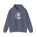Cute Skeleton Graphic Hoodie for Halloween, Cozy Sweatshirt for Fall, Fun Gift for Halloween Lovers, Edgy Autumn Apparel, Unisex