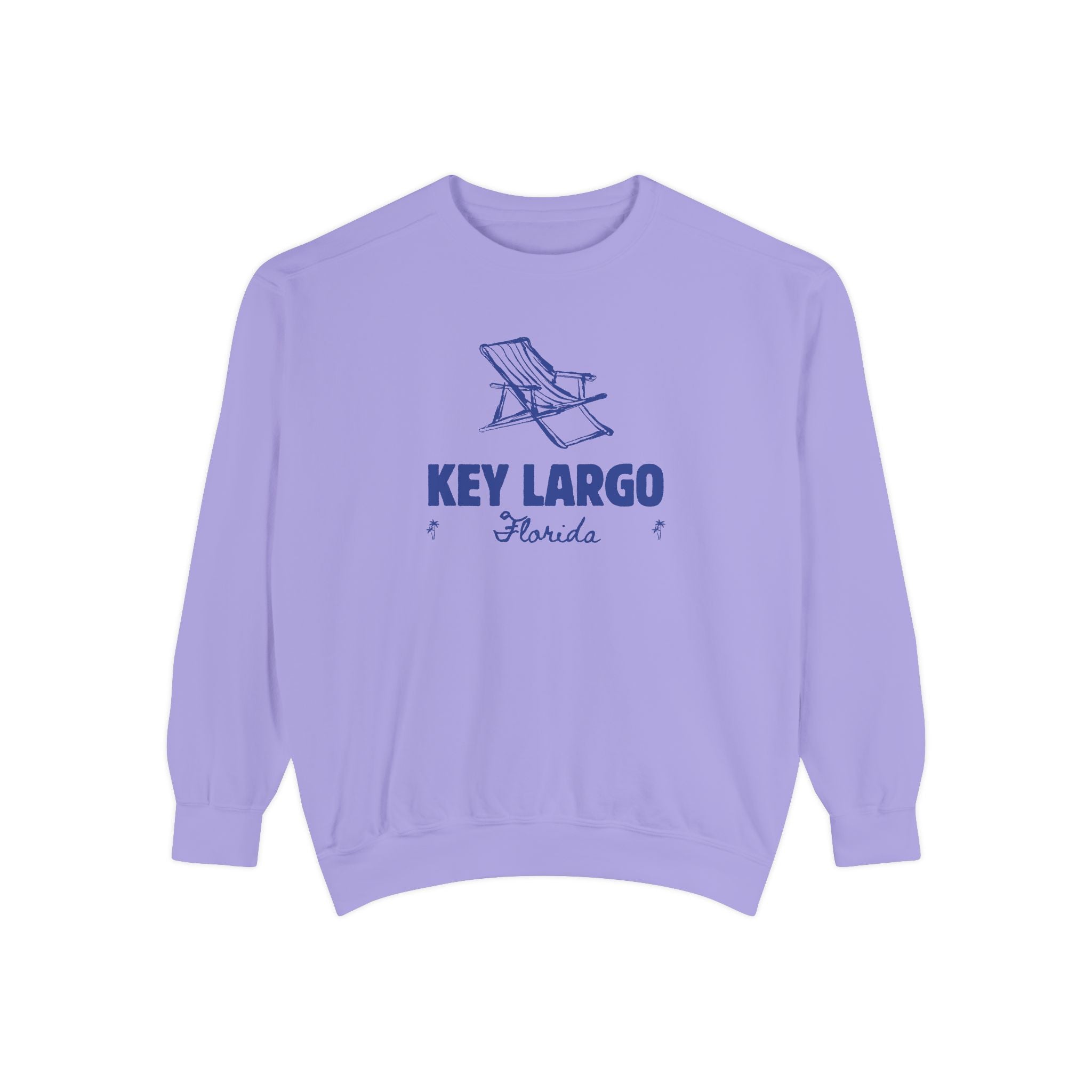 Key Largo Vibes Unisex Sweatshirt | Garment-Dyed Comfort, Perfect for Casual Outings, Travel, Gifts, Autumn Days