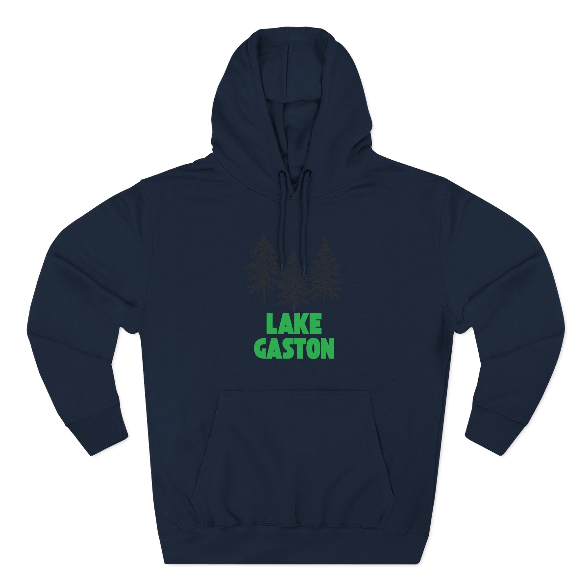 Lake Gaston Fleece Hoodie, Cozy Sweatshirt, Outdoor Adventure Wear, Unique Gift for Lake Lovers, Perfect for Fall and Winter