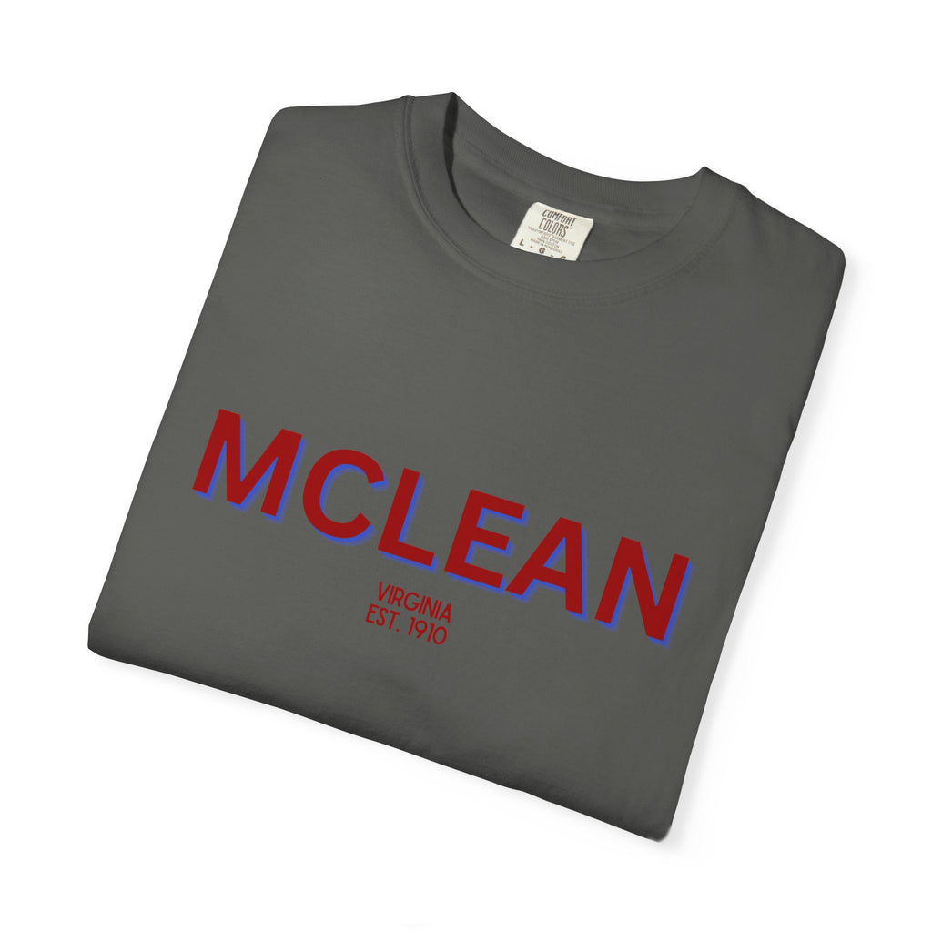 McLean Garment-Dyed Unisex T-Shirt, Casual Tee, Vintage Style Shirt, Everyday Wear, Birthday Gift, Unique Apparel