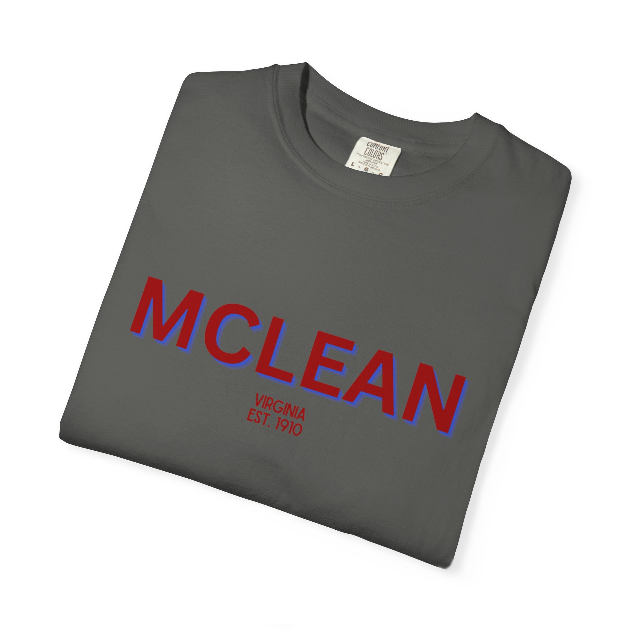 McLean Garment-Dyed Unisex T-Shirt, Casual Tee, Vintage Style Shirt, Everyday Wear, Birthday Gift, Unique Apparel