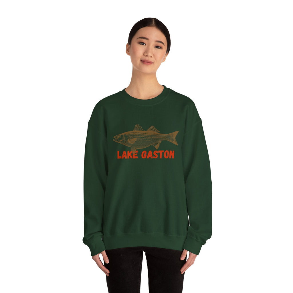 Lake Gaston Fishing Sweatshirt, Unisex Crewneck, Casual Wear, Gift for Fishermen, Outdoor Apparel, Lake House Cozy
