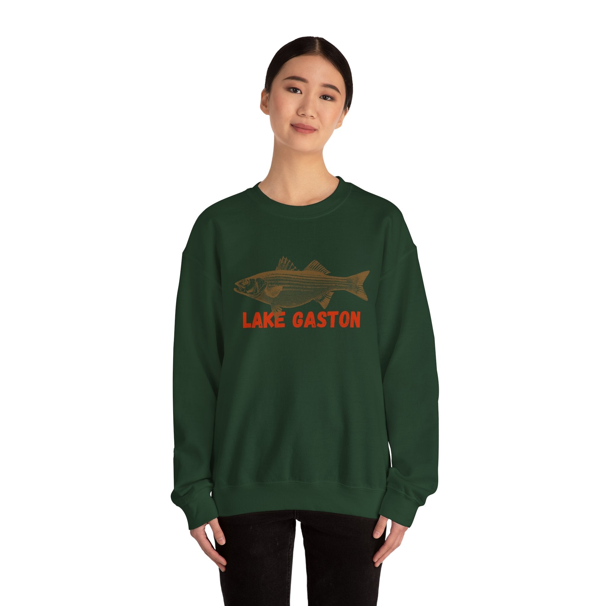 Lake Gaston Fishing Sweatshirt, Unisex Crewneck, Casual Wear, Gift for Fishermen, Outdoor Apparel, Lake House Cozy