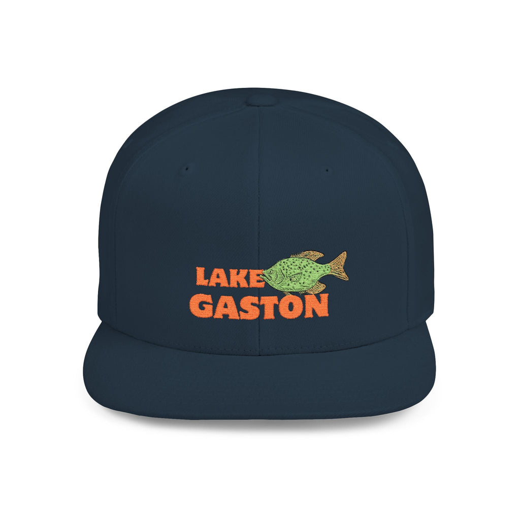 Lake Gaston Fish Flat Bill Snapback Hat, Fishing Cap, Outdoor Gear, Lake House Gift, Summer Accessories, Stylish Headwear