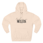 McLean Stylish Three-Panel Fleece Hoodie for Everyday Comfort, Personalized Gift, Casual Wear, Unisex Hoodie, Cozy Fashion