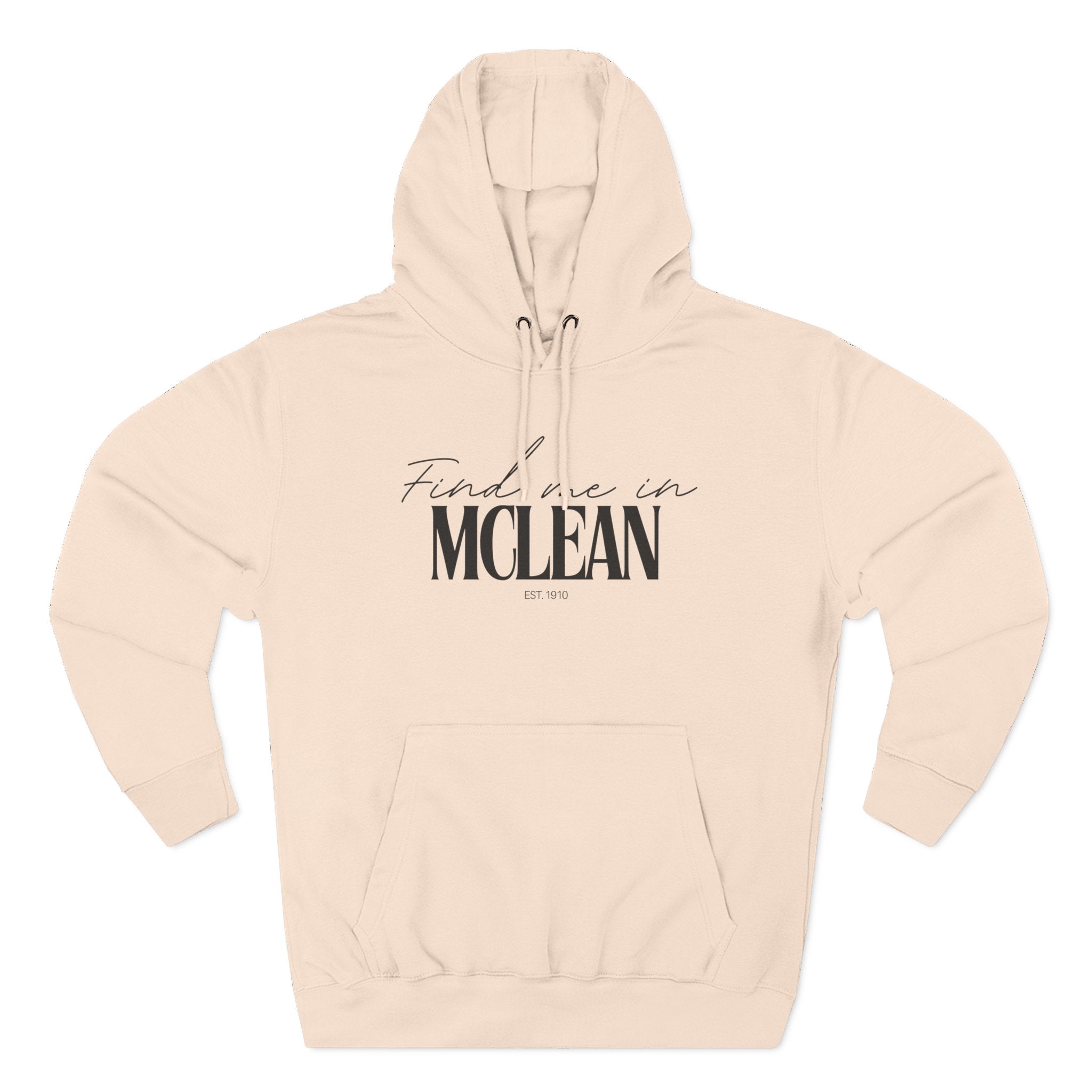 McLean Stylish Three-Panel Fleece Hoodie for Everyday Comfort, Personalized Gift, Casual Wear, Unisex Hoodie, Cozy Fashion