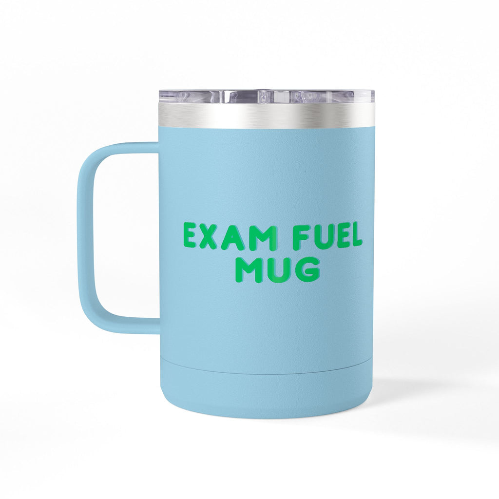 Exam Fuel Mug Tumbler | Perfect for Students, Study Sessions, Motivational Drinkware, Eco-Friendly Cup