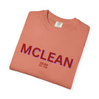 McLean Garment-Dyed Unisex T-Shirt, Casual Tee, Vintage Style Shirt, Everyday Wear, Birthday Gift, Unique Apparel