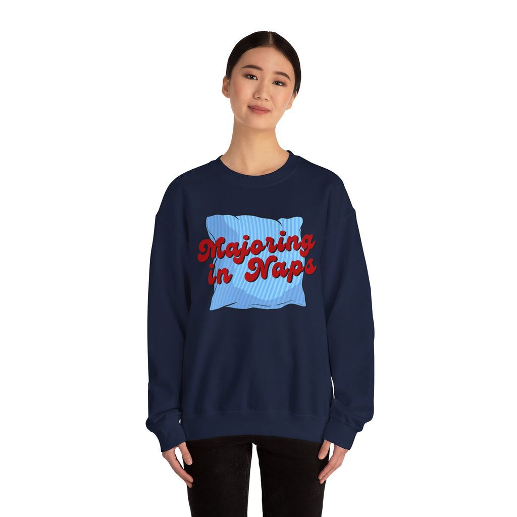 Nap Lover Sweatshirt | Major in Naps Crewneck | Unisex Gift for Nap Lovers | Comfy Apparel for Relaxation | Perfect for Holidays