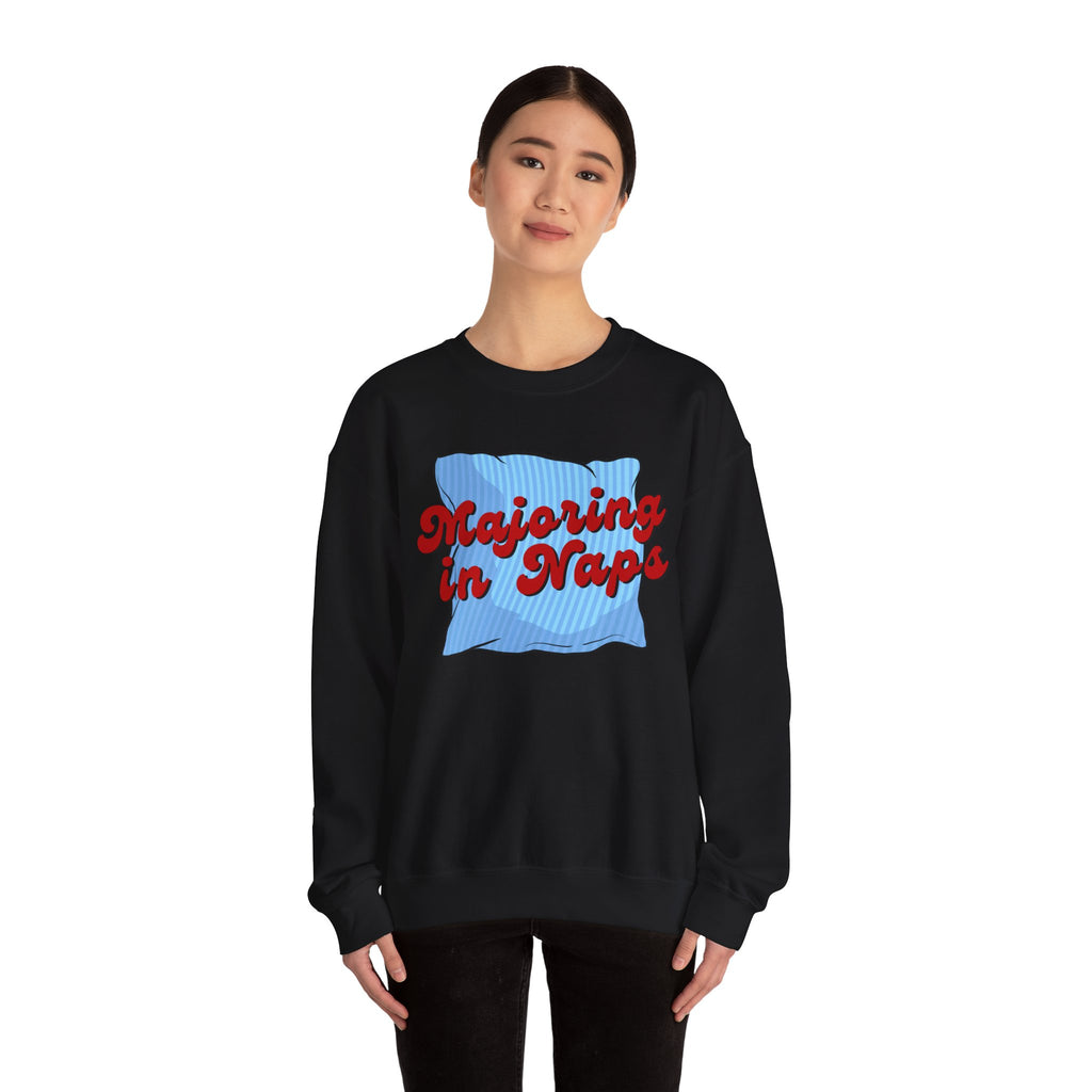 Nap Lover Sweatshirt | Major in Naps Crewneck | Unisex Gift for Nap Lovers | Comfy Apparel for Relaxation | Perfect for Holidays