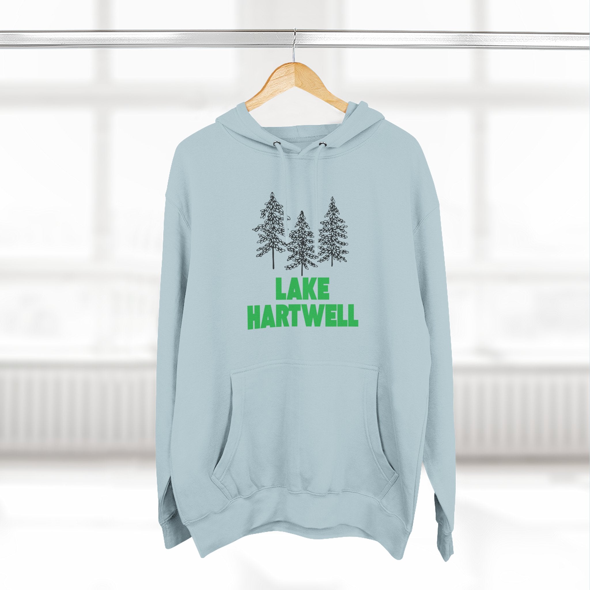 Lake Hartwell Fleece Hoodie, Cozy Sweatshirt, Outdoor Adventure Wear, Unique Gift for Lake Lovers, Perfect for Fall and Winter
