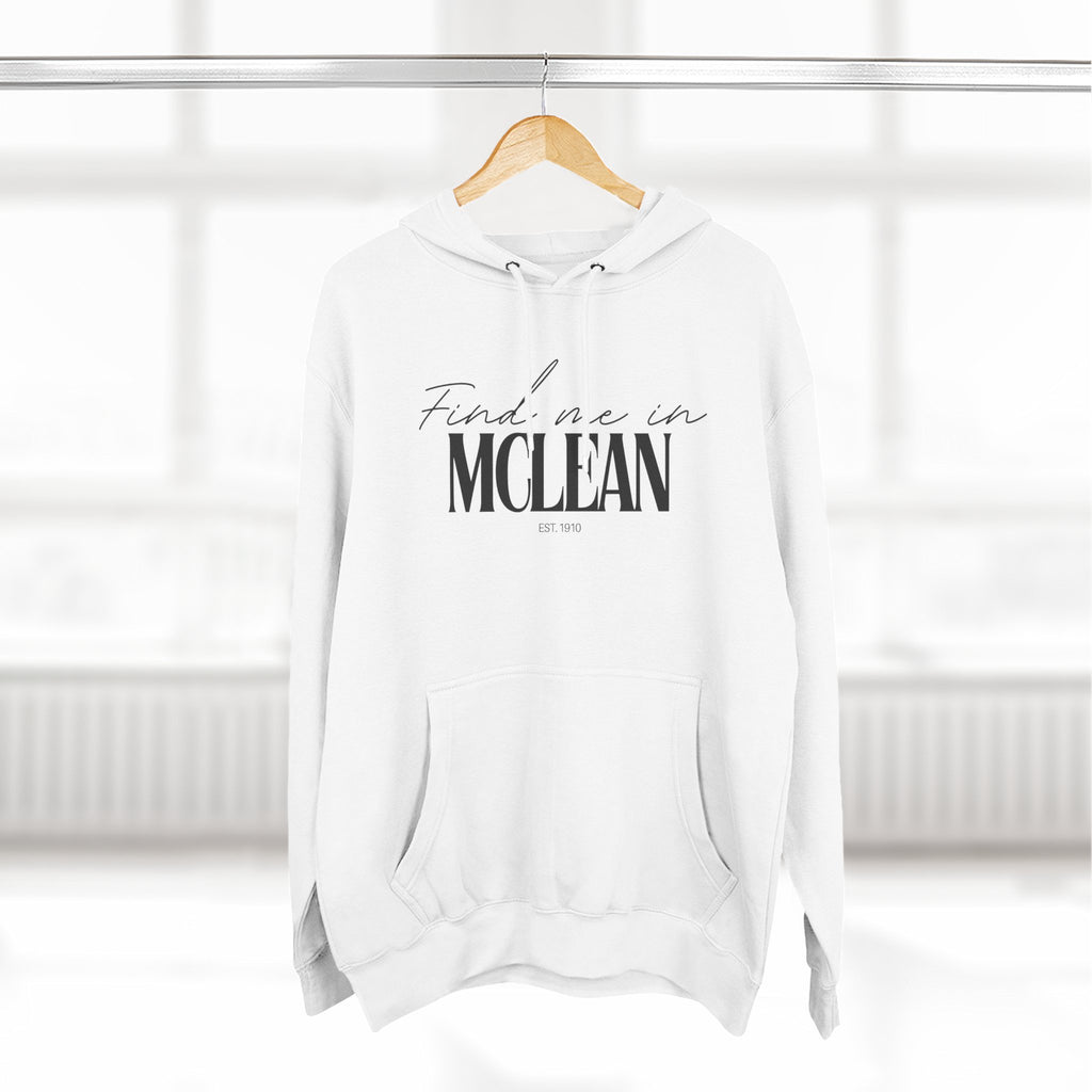 McLean Stylish Three-Panel Fleece Hoodie for Everyday Comfort, Personalized Gift, Casual Wear, Unisex Hoodie, Cozy Fashion