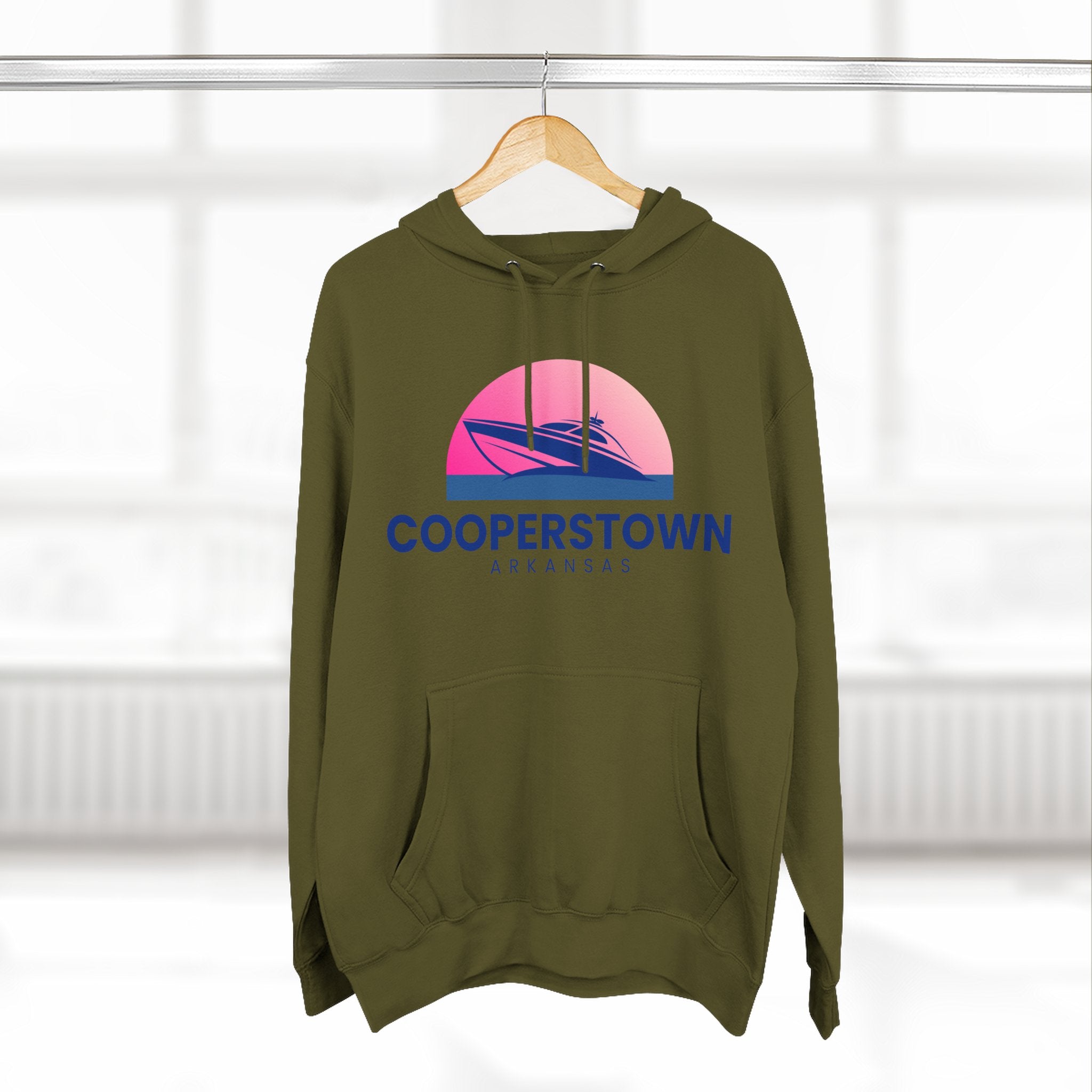 Cooperstown Vibes Hoodie with Design, Perfect for Autumn Lovers, Comfortable and Stylish, Great Gift for Vacations