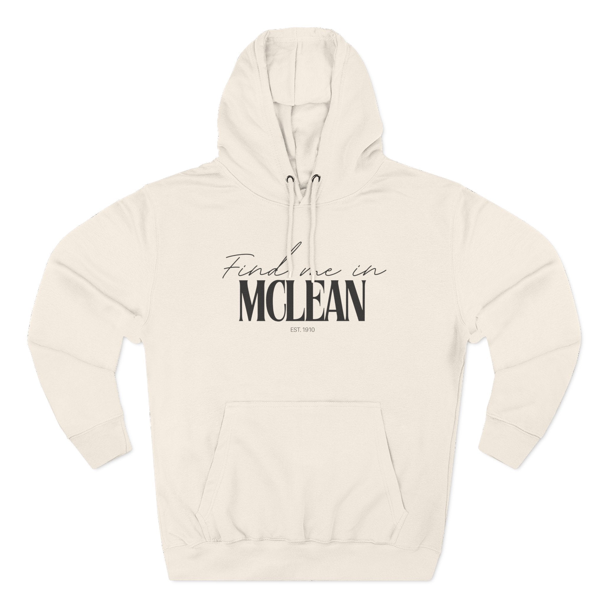 McLean Stylish Three-Panel Fleece Hoodie for Everyday Comfort, Personalized Gift, Casual Wear, Unisex Hoodie, Cozy Fashion