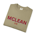 McLean Garment-Dyed Unisex T-Shirt, Casual Tee, Vintage Style Shirt, Everyday Wear, Birthday Gift, Unique Apparel