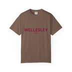 Wellesley Garment-Dyed Unisex T-Shirt, Casual Tee, Vintage Style Shirt, Everyday Wear, Birthday Gift, Unique Apparel