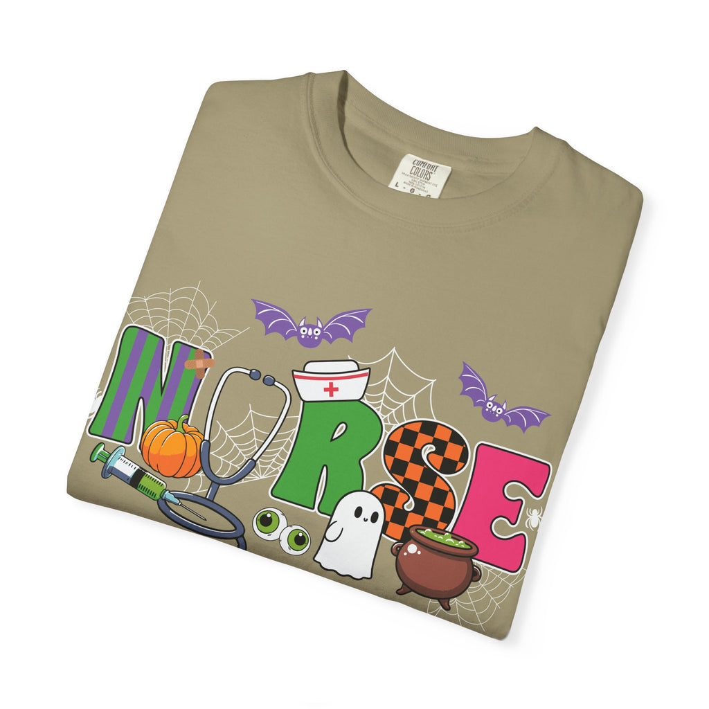 Halloween Nurse T-Shirt, Cute Nurse Shirt, Unisex Halloween Tee, Gift for Nurses, Spooky Nursing Apparel, Funny Healthcare Shirt