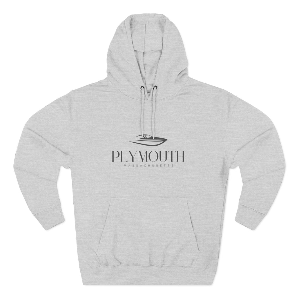 Plymouth Stylish Three-Panel Fleece Hoodie for Cozy Days, Casual Wear, Warm Layering, Gift for Him or Her