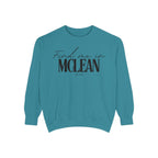 McLean Cozy Sweatshirt, Unisex Garment-Dyed Crew, Casual Wear, Gift for Friends, Fall Fashion, Lounge Style