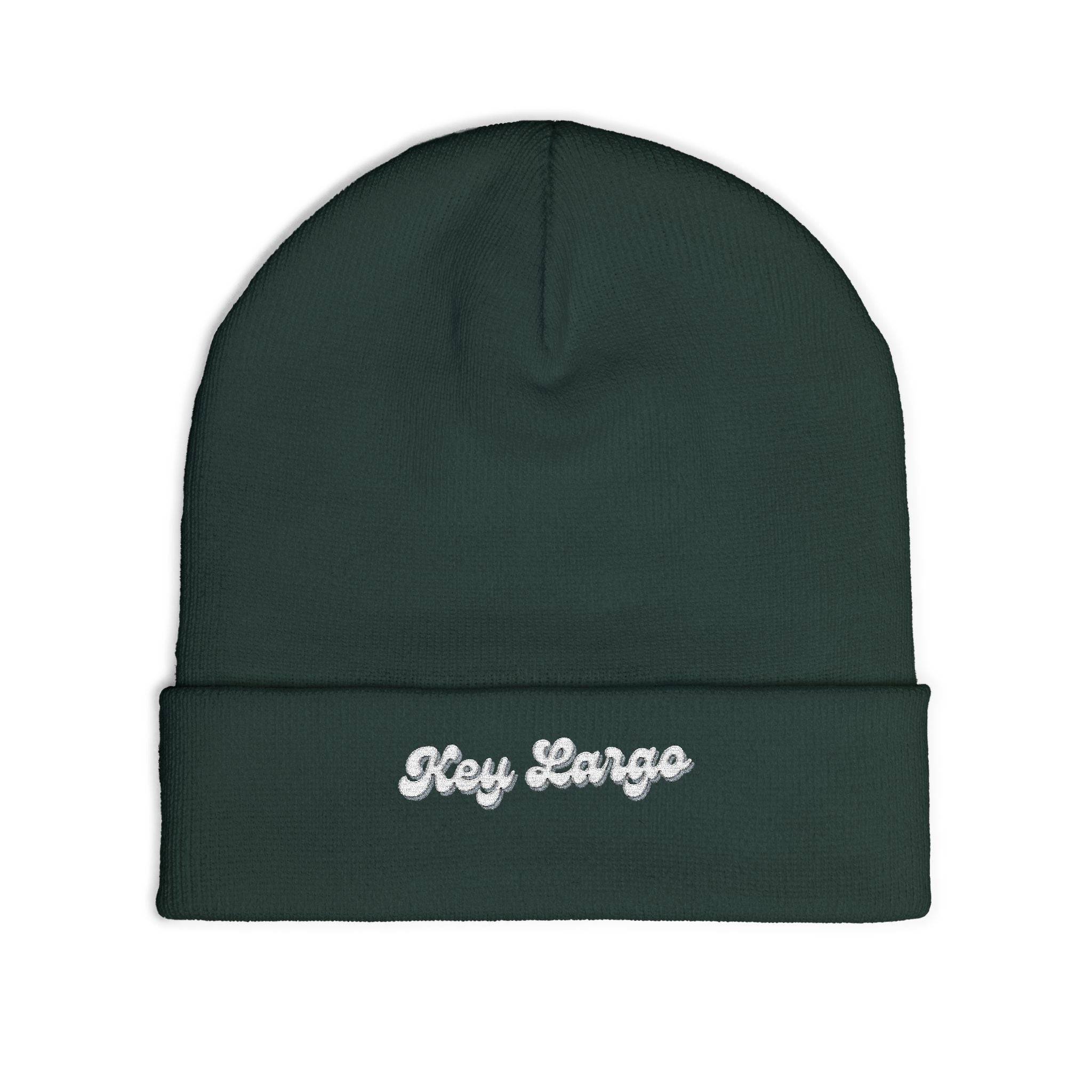 Key Largo Cozy Embroidered Knit Beanie | Winter Hat, Casual Fashion Accessory, Gift for Him/Her, Cozy Style, Outdoor Wear