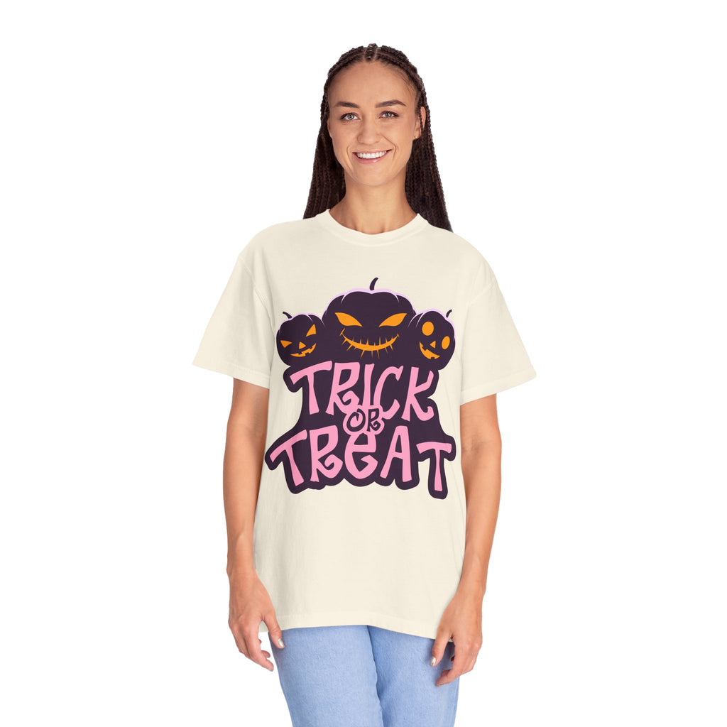 Halloween Trick or Treat T-Shirt, Unisex Halloween Tee, Spooky Autumn Shirt, Fun Costume Top, Trick or Treat Apparel