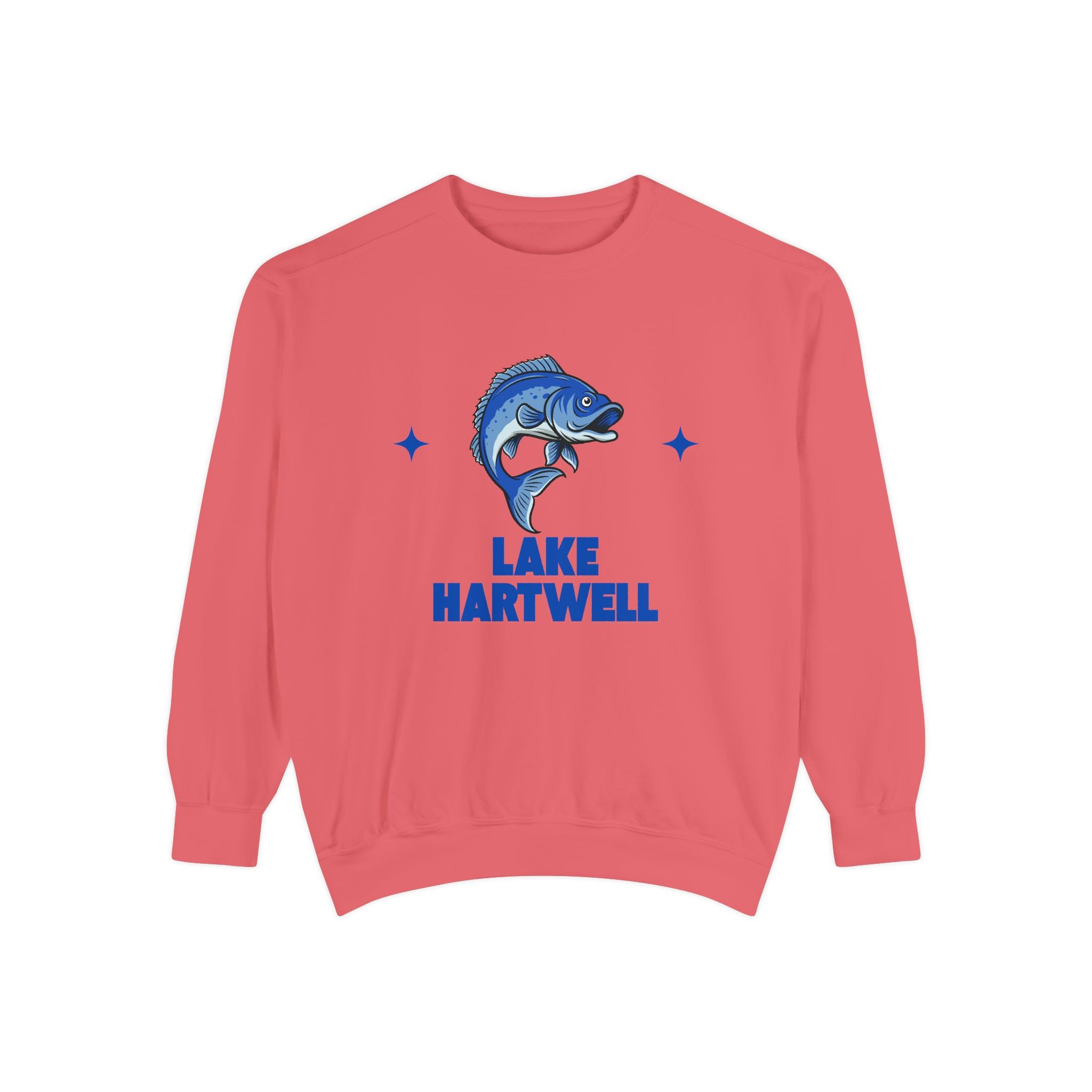 Lake Hartwell Fish Design Unisex Sweatshirt | Cozy Fishing Apparel, Casual Wear, Gift for Anglers, Lake Day Outfit, Nature Lovers Sweatshirt