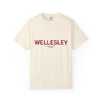 Wellesley Garment-Dyed Unisex T-Shirt, Casual Tee, Vintage Style Shirt, Everyday Wear, Birthday Gift, Unique Apparel