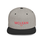 McLean Stylish Flat Bill Snapback Hat with Design, Perfect for Casual Outings, Streetwear, Gifts, Festivals, Everyday Wear