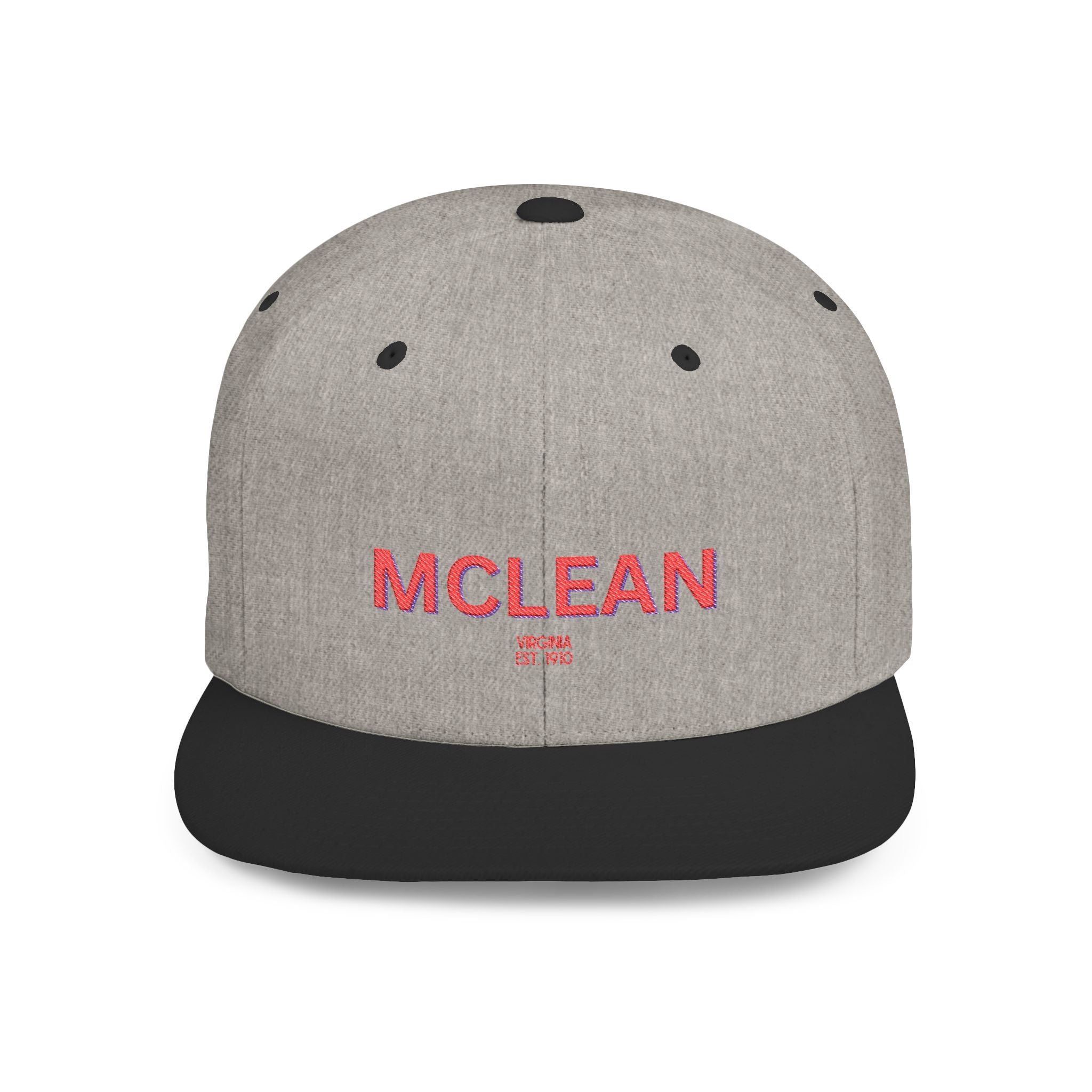 McLean Stylish Flat Bill Snapback Hat with Design, Perfect for Casual Outings, Streetwear, Gifts, Festivals, Everyday Wear