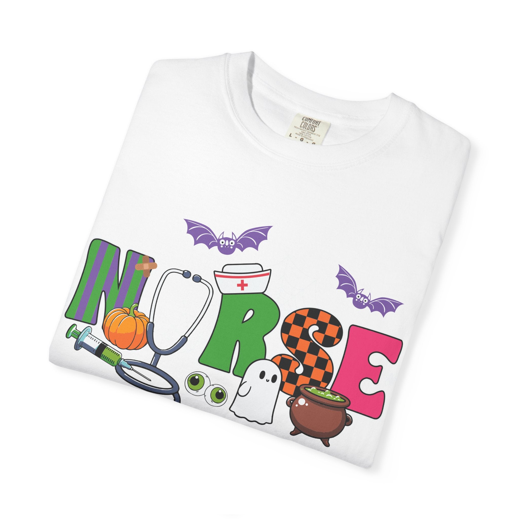 Halloween Nurse T-Shirt, Cute Nurse Shirt, Unisex Halloween Tee, Gift for Nurses, Spooky Nursing Apparel, Funny Healthcare Shirt
