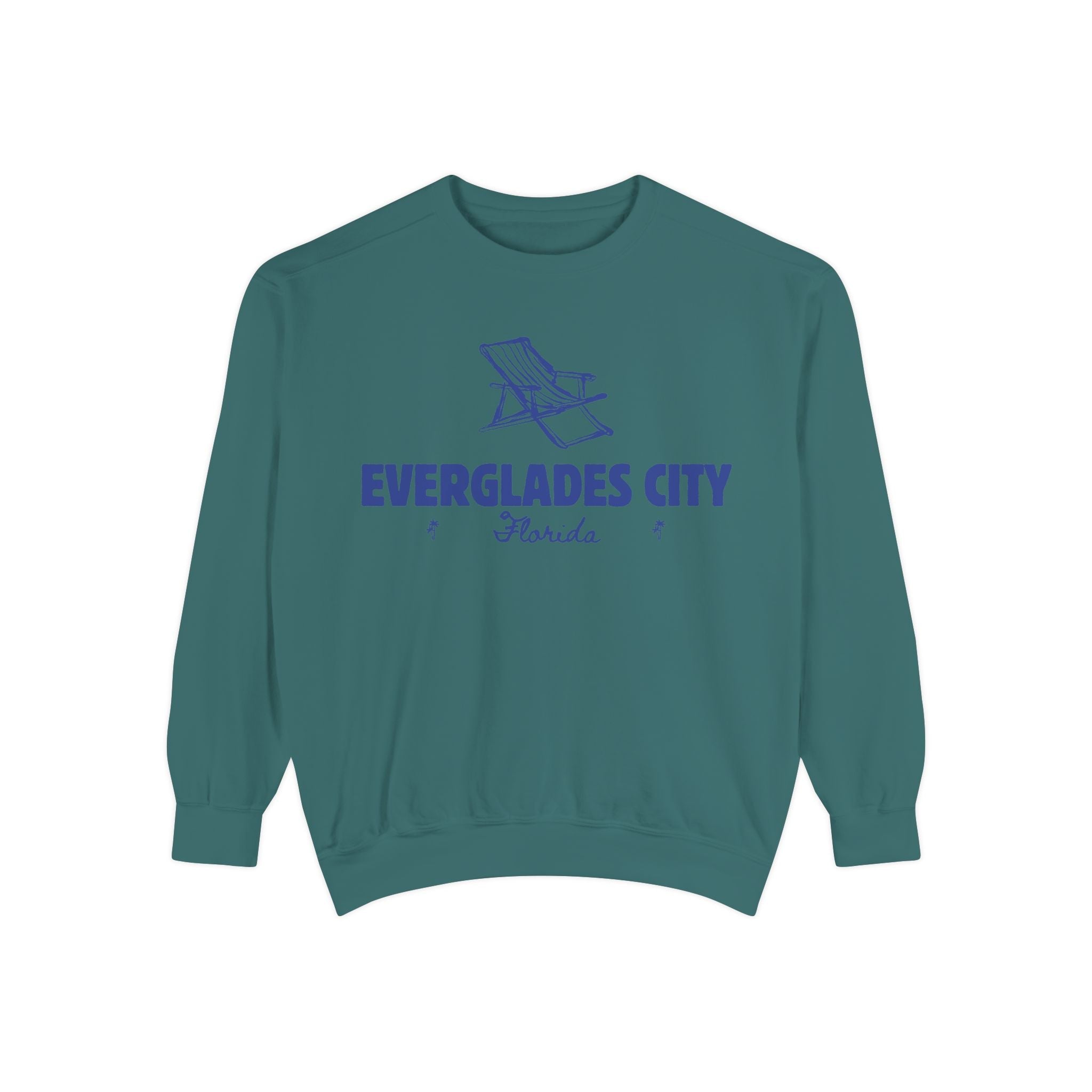 Everglades City Vibes Unisex Sweatshirt | Garment-Dyed Comfort, Perfect for Casual Outings, Travel, Gifts, Autumn Days