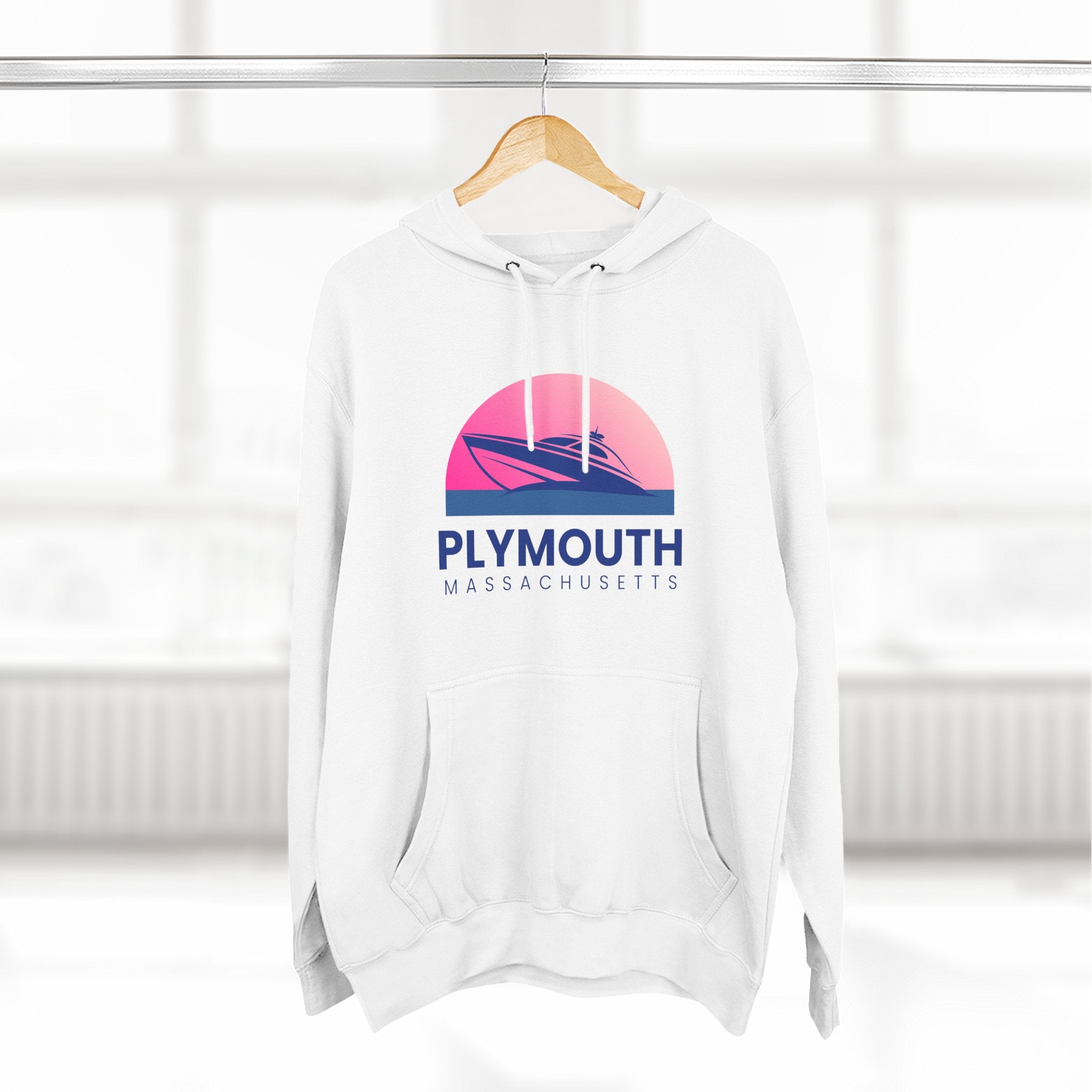 Plymouth Vibes Hoodie with Design, Perfect for Autumn Lovers, Comfortable and Stylish, Great Gift for Vacations