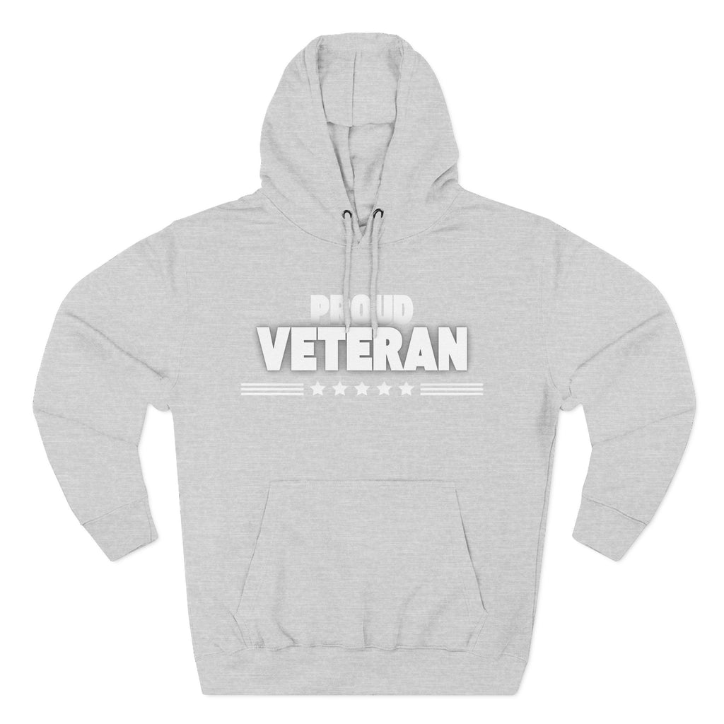 Proud Veteran Hoodie, Fleece Sweatshirt, Military Appreciation Gift, Casual Wear, Comfortable Outerwear