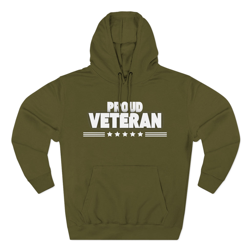 Proud Veteran Hoodie, Fleece Sweatshirt, Military Appreciation Gift, Casual Wear, Comfortable Outerwear